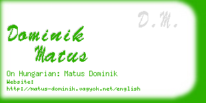 dominik matus business card